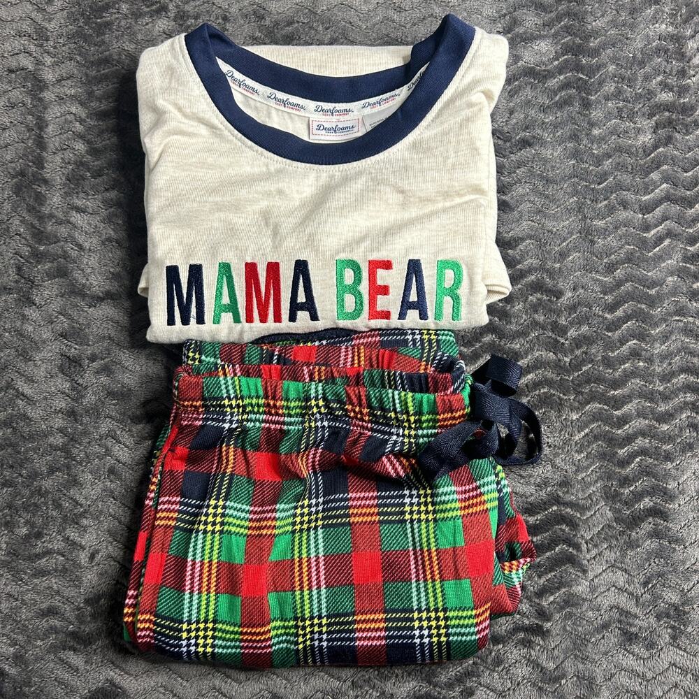 Womens Size Large Dearfoams Mama Bear Pajamas 2 Pc Set